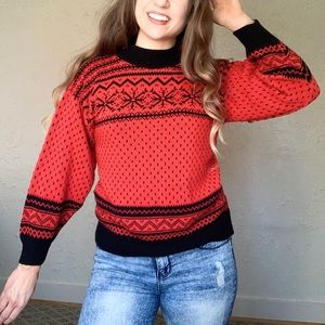 American Pride Vintage Red Sweater